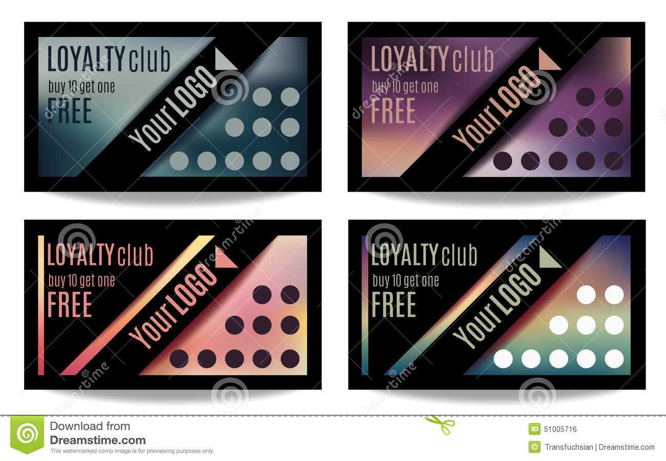 Fun Customer Loyalty Card Templates Stock Vector In Customer Loyalty Card Template Free