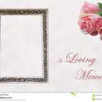 Funeral Eulogy Card Stock Image. Image Of Loving, Flowers Within In Memory Cards Templates
