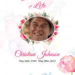 Funeral Obituary Invitation Card Template Throughout Funeral Invitation Card Template