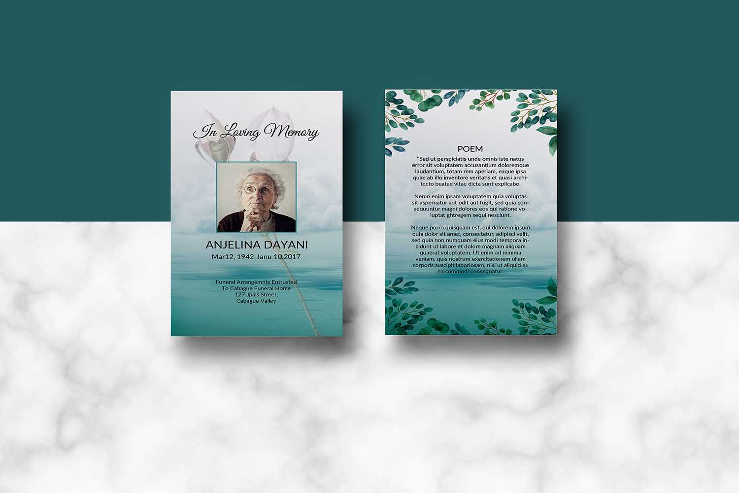 Funeral Prayer Card Template, Ms Word & Photoshop Template In Prayer Card Template For Word