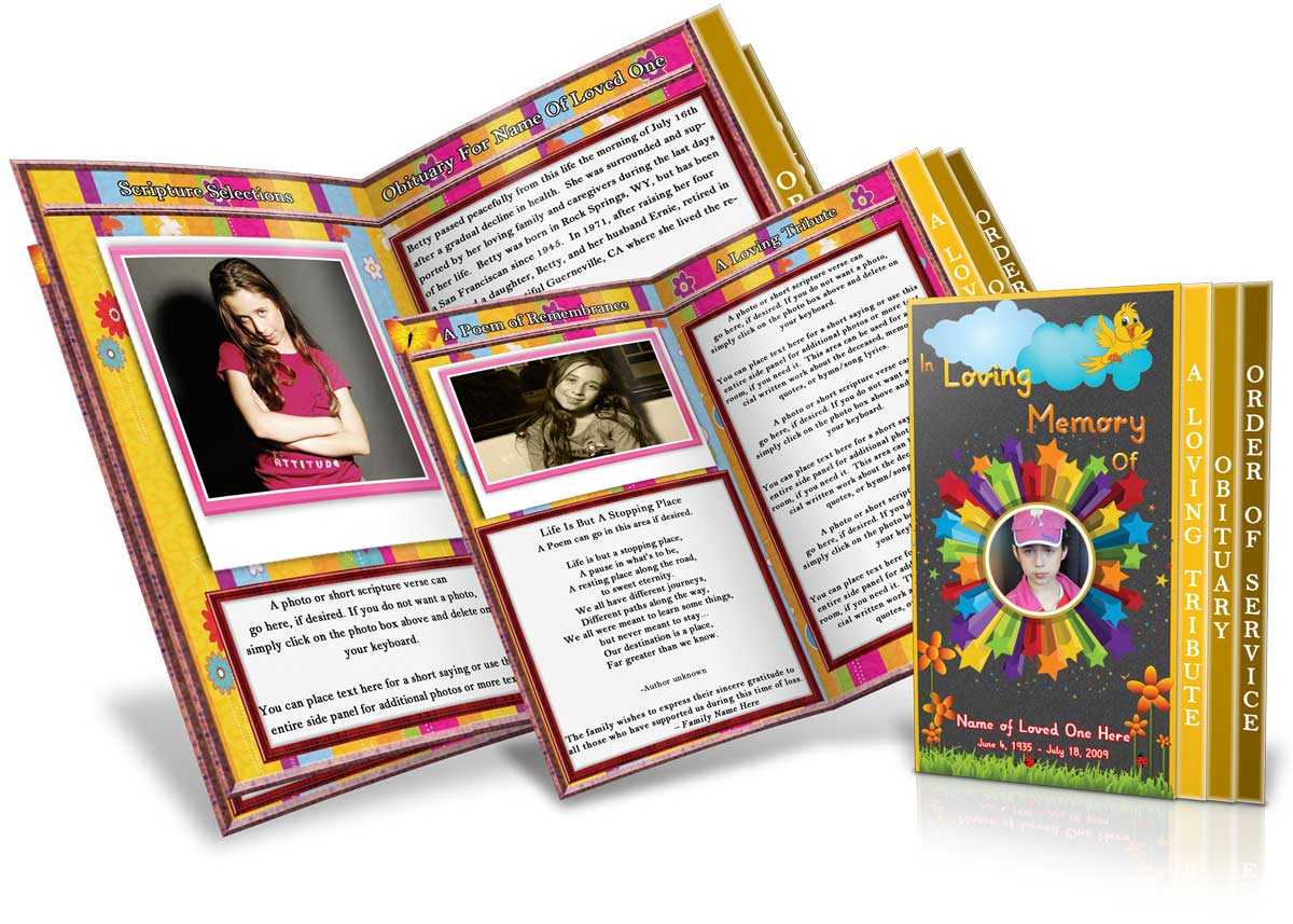 Funeral Program Template With Regard To Remembrance Cards Template Free
