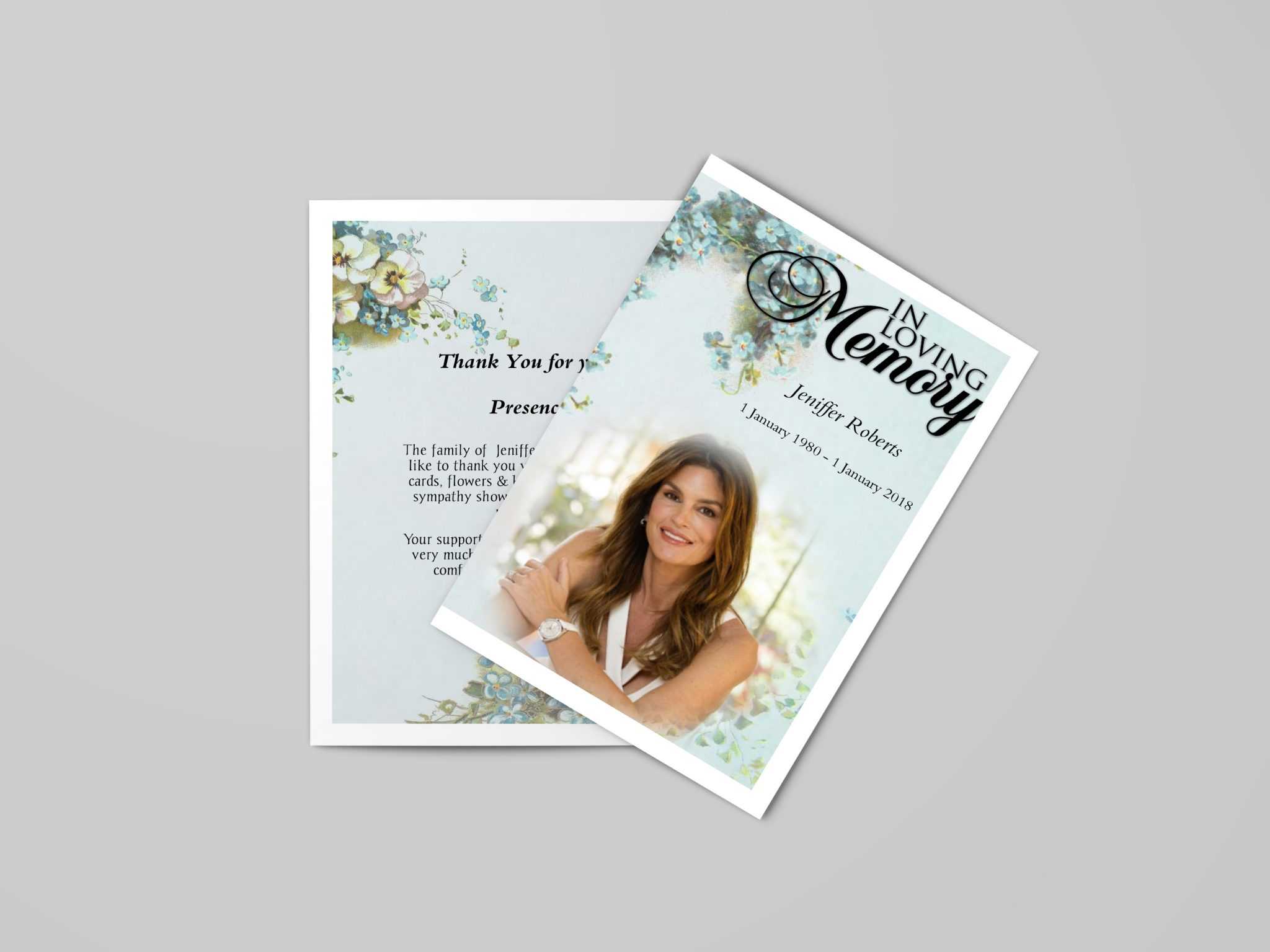 Funeral Templates | Printable Funeral Program Templates Pertaining To Remembrance Cards Template Free