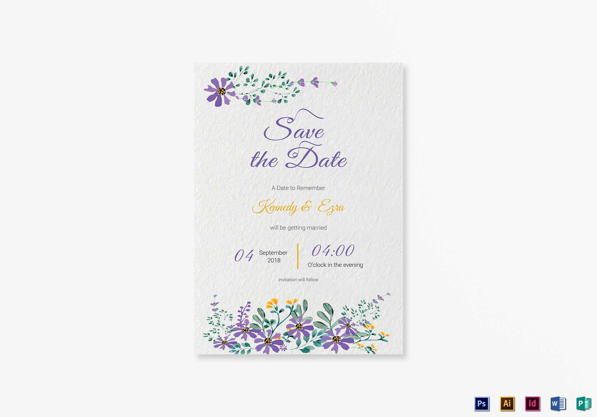 Garden Save The Date Card Template Pertaining To Save The Date Cards Templates
