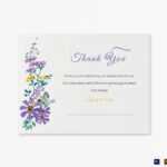 Garden Thank You Card Template Intended For Thank You Card Template Word