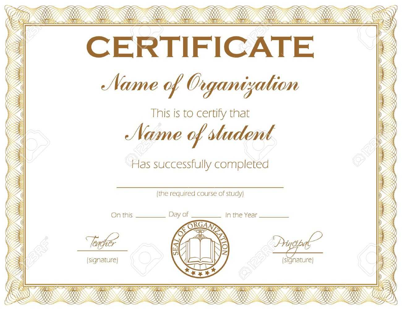 General Purpose Certificate Or Award With Sample Text That Can.. Intended For Template For Certificate Of Award