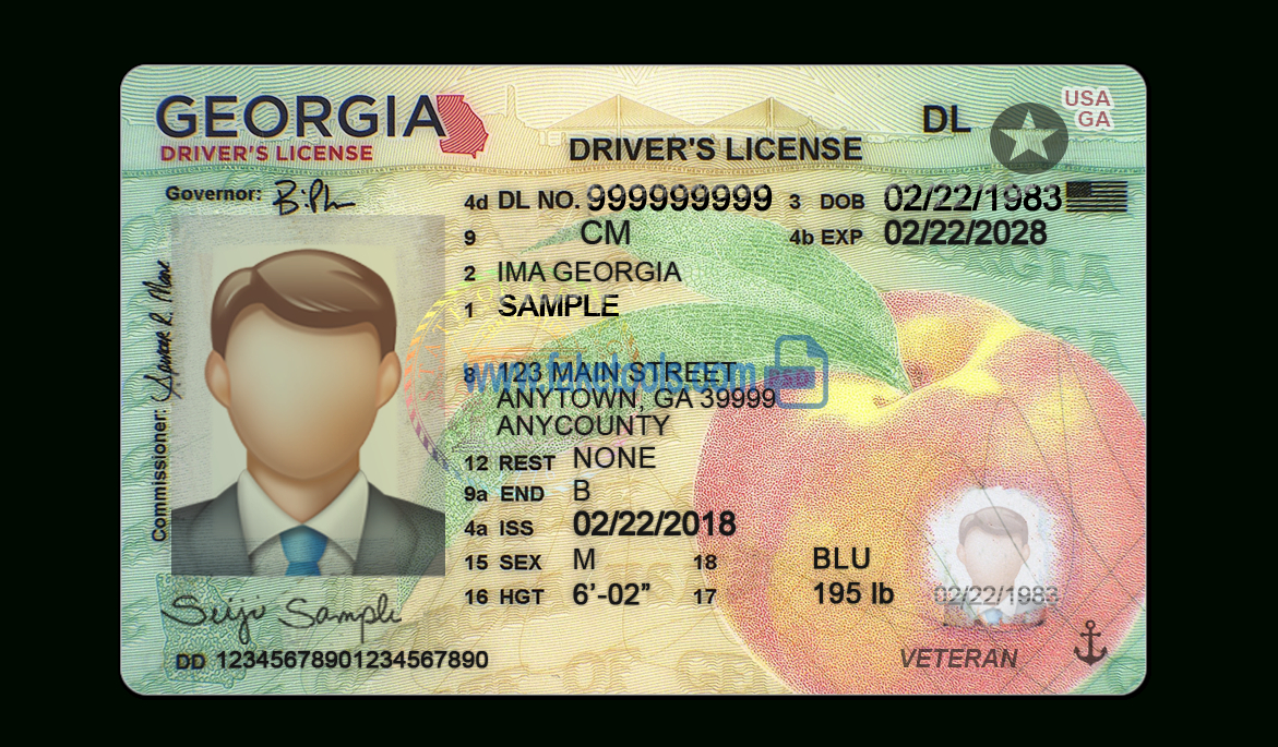 Georgia Driving License Psd Template New Version (V1) With Georgia Id Card Template