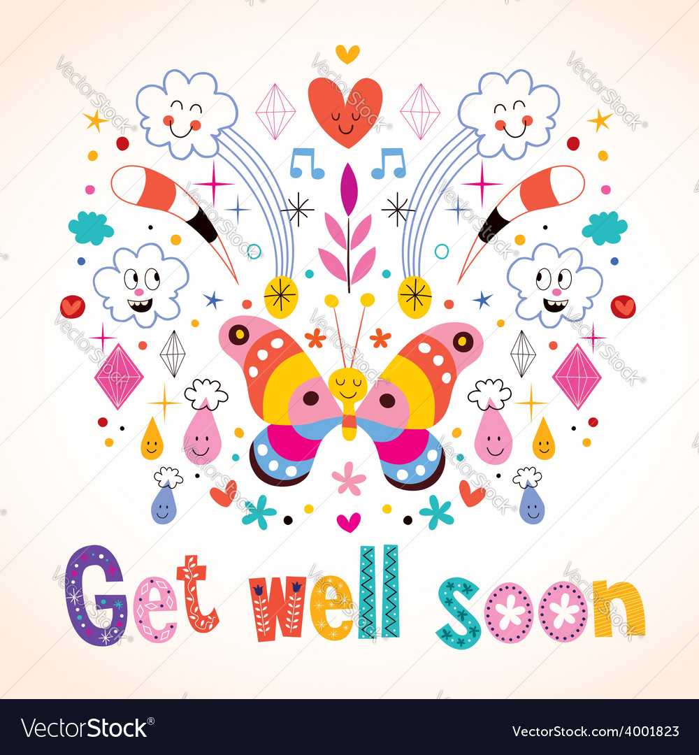 Get Well Soon Greeting Card With Regard To Get Well Soon Card Template