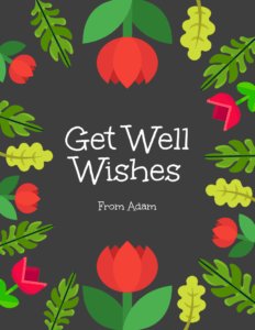 Get Well Wishes Card within Get Well Card Template