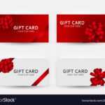 Gift Card Template Collection Set With Bow And Pertaining To Gift Card Template Illustrator