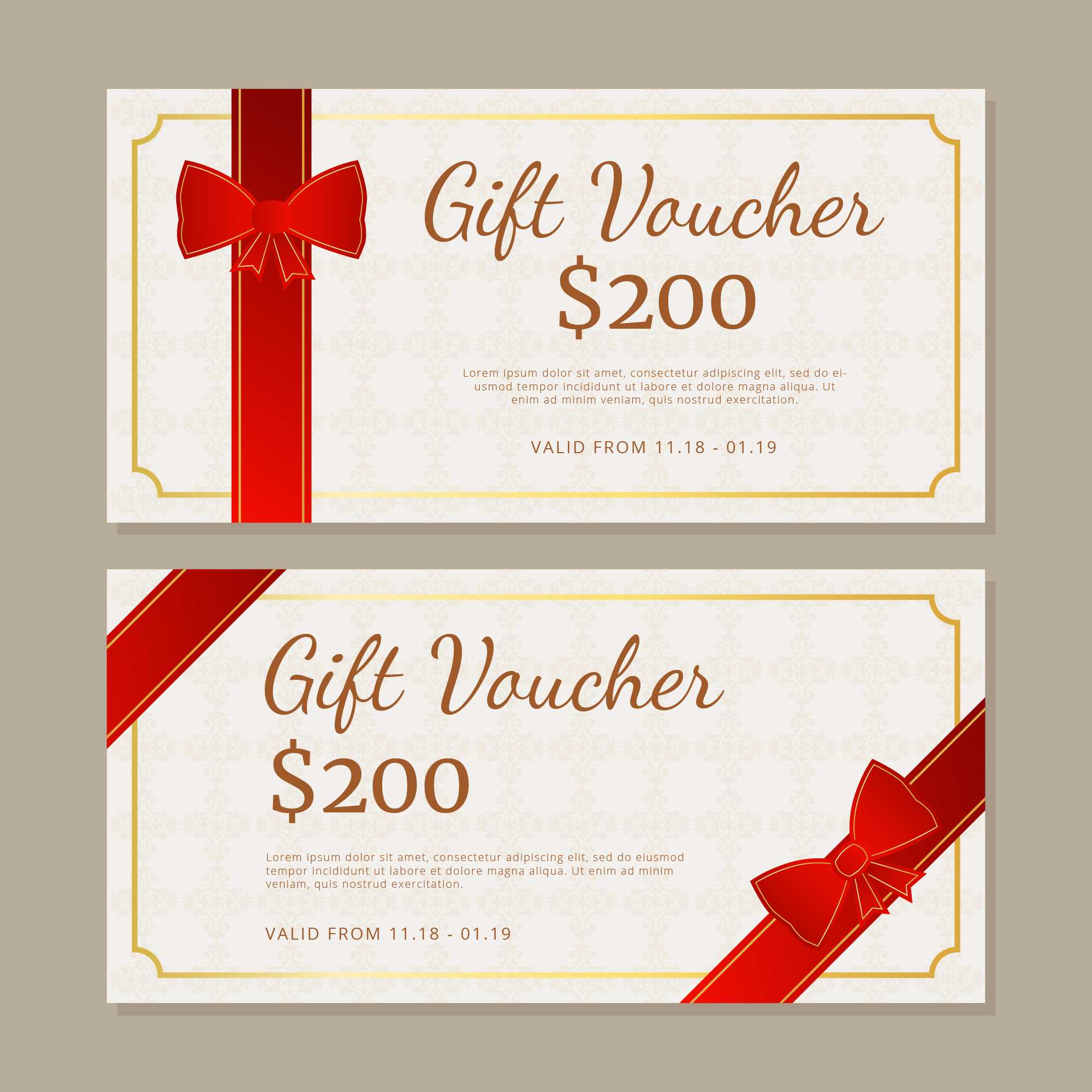 Gift Certificate Free Vector Art – (14,142 Free Downloads) Within Christmas Gift Certificate Template Free Download