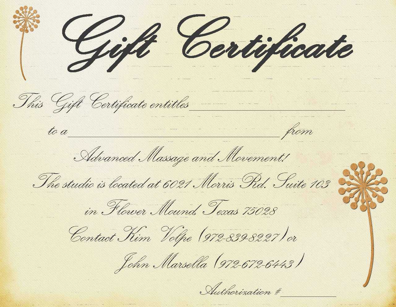 Gift Certificate Massage Template | Certificatetemplategift Regarding Massage Gift Certificate Template Free Printable