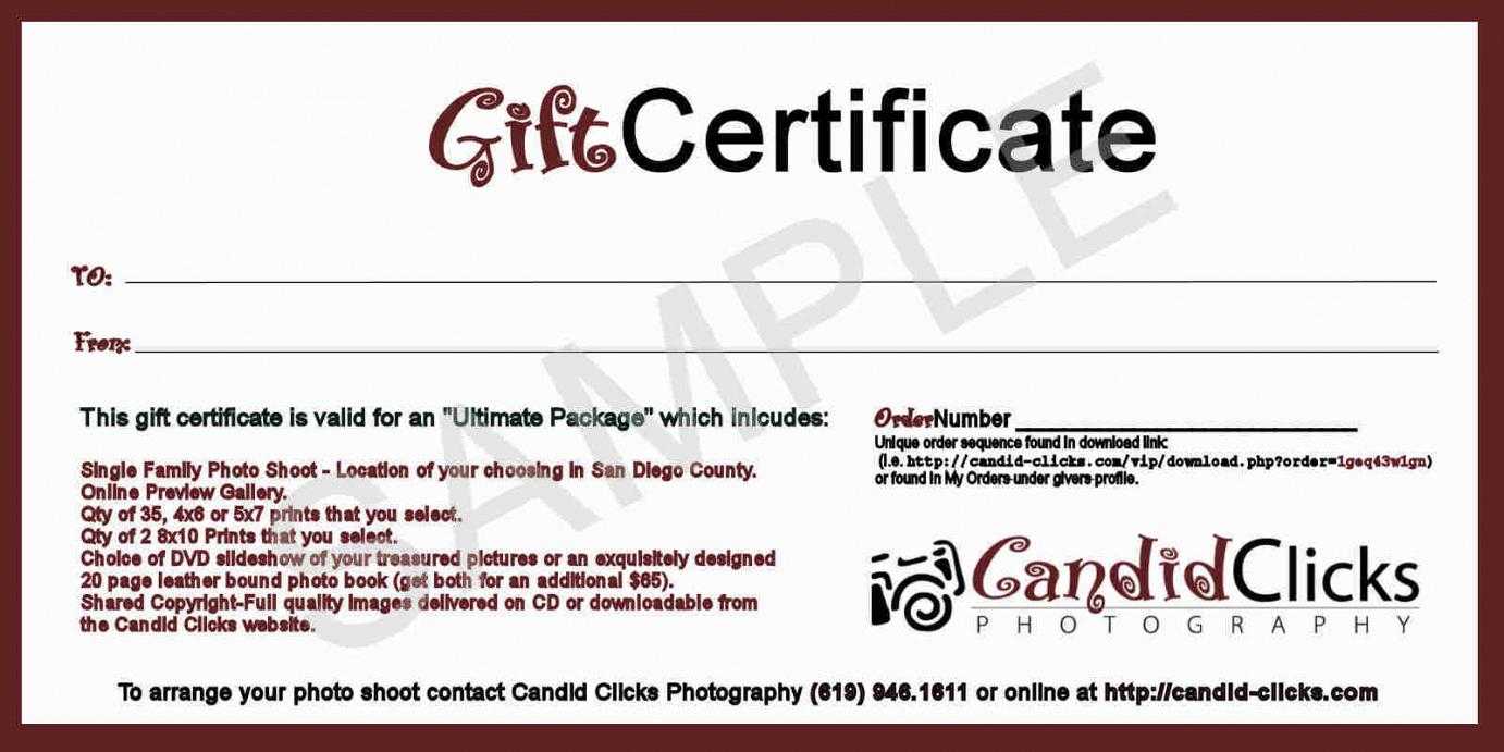 Gift Certificate Template – Certificate Templates With Photoshoot Gift Certificate Template