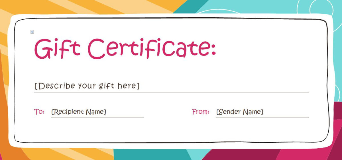 Gift Certificate Template Pages | Certificatetemplategift with