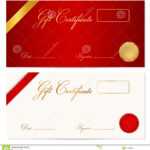 Gift Certificate (Voucher) Template. Wax Seal Stock Vector Regarding Graduation Gift Certificate Template Free
