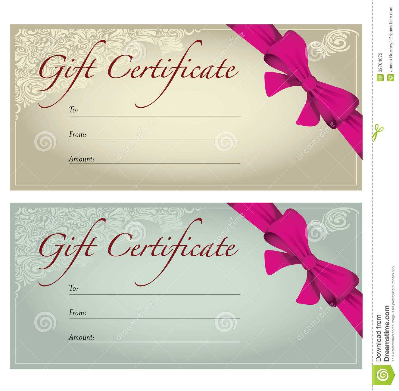 Gift Voucher Stock Illustration. Illustration Of Editable Throughout Free Photography Gift Certificate Template