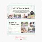 Gift Voucher Template "classic Floral" – Strawberry Kit For Gift Certificate Template Photoshop