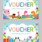 Gift Voucher Template With Colorful Pattern,cute Gift Voucher.. In Kids Gift Certificate Template