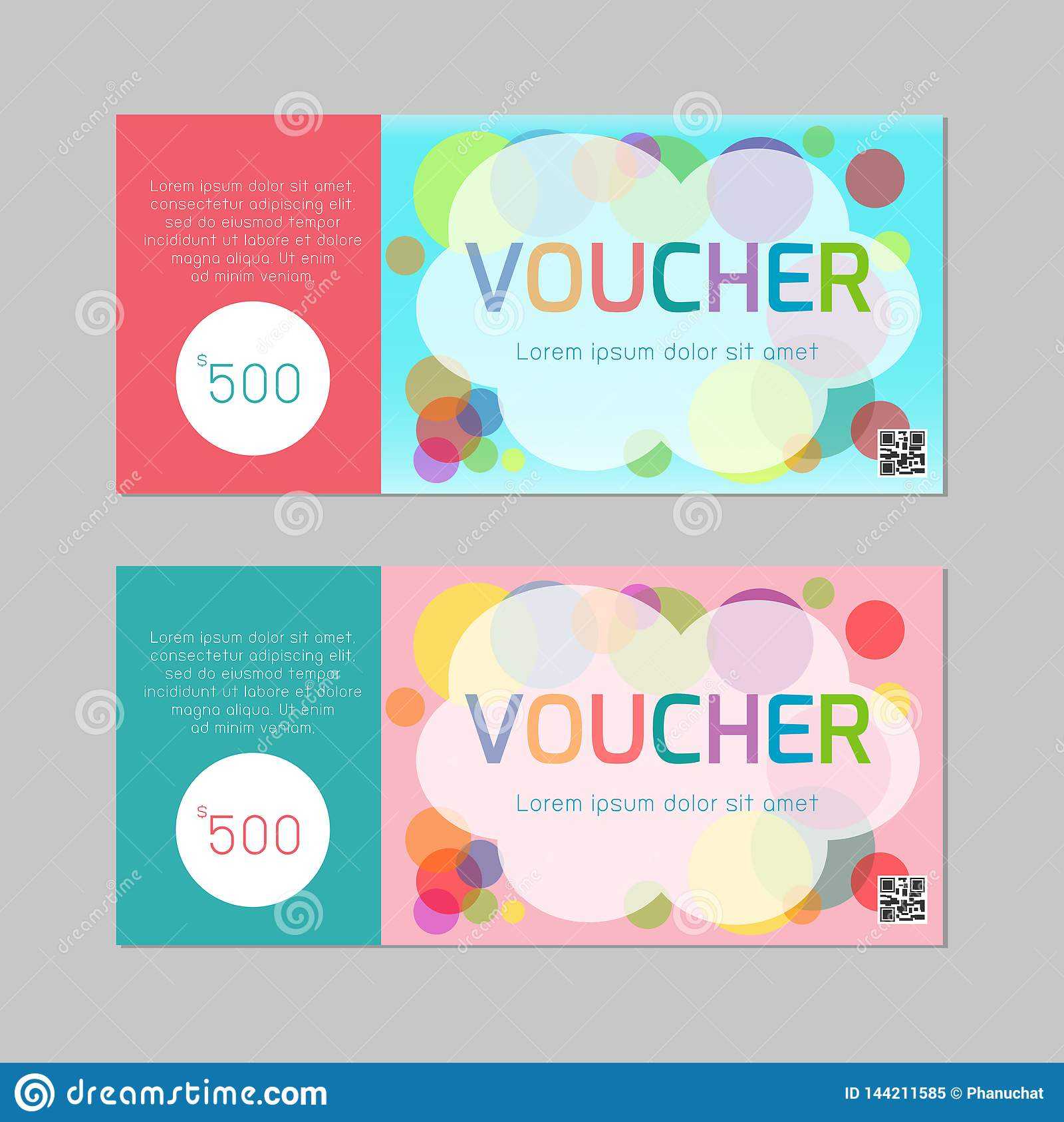 Gift Voucher Template With Colorful Pattern,cute Gift With Regard To Kids Gift Certificate Template