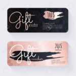 Gift Voucher Template With Rose Gold Gift Background, Gift Certificate Intended For Nail Gift Certificate Template Free