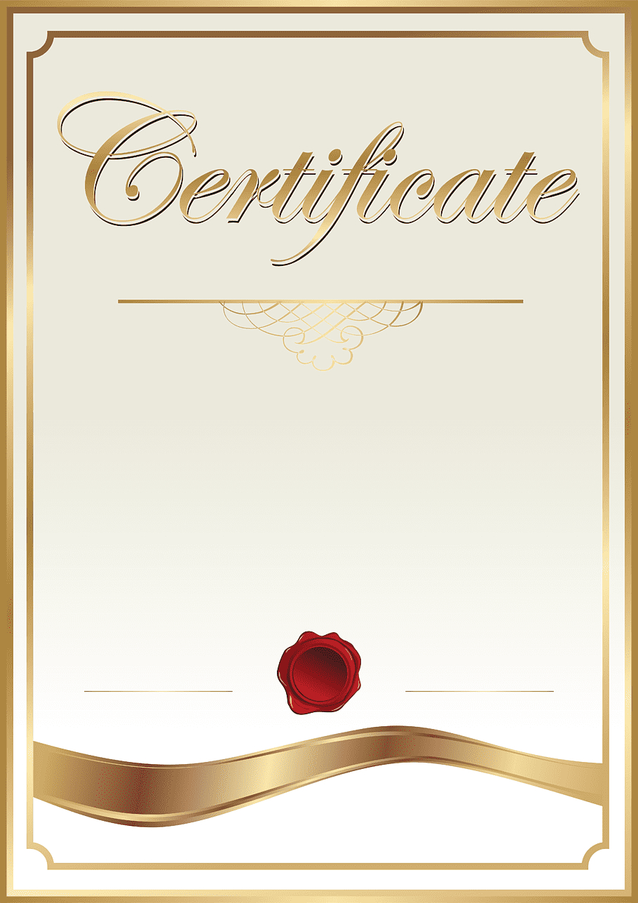 Gold And White Certificate, Template Academic Certificate Regarding Art Certificate Template Free