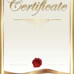Gold And White Certificate , Template Academic Certificate With Scroll Certificate Templates