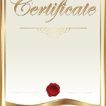 Gold And White Certificate, Template Academic Certificate Within Free Art Certificate Templates