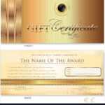 Gold Gift Certificate Template In Gift Certificate Log Template