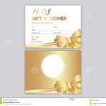 Golden Gift Voucher Design Coupon Card Stock Vector With This Entitles The Bearer To Template Certificate