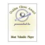 Golden Glove Award Certificate For Softball Certificate Templates Free