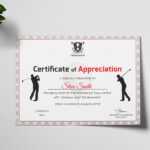 Golf Appreciation Certificate Template For Golf Certificate Templates For Word