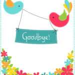 Goodbye From Your Colleagues – Good Luck Card (Free Within Goodbye Card Template