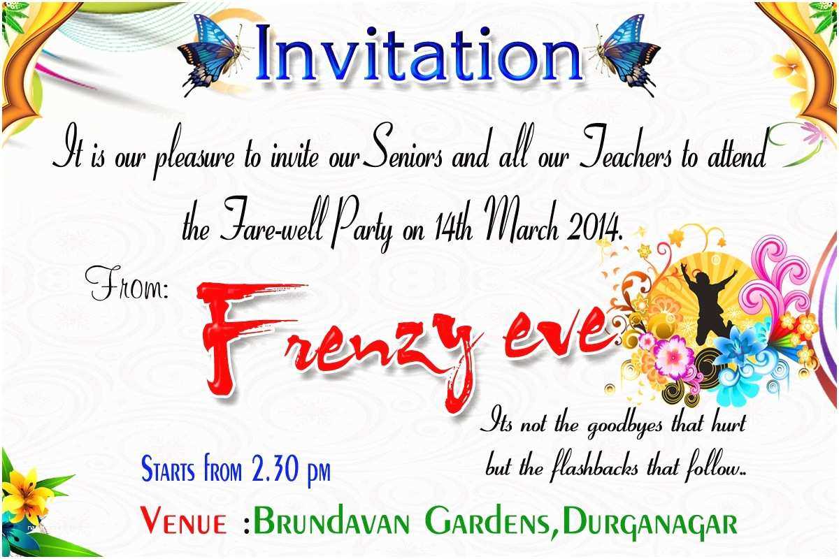 Goodbye Party Invitation Farewell Party Invitation Cards Within Farewell Invitation Card Template