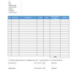 Goods Return Form Template | Templates At For Bin Card Template