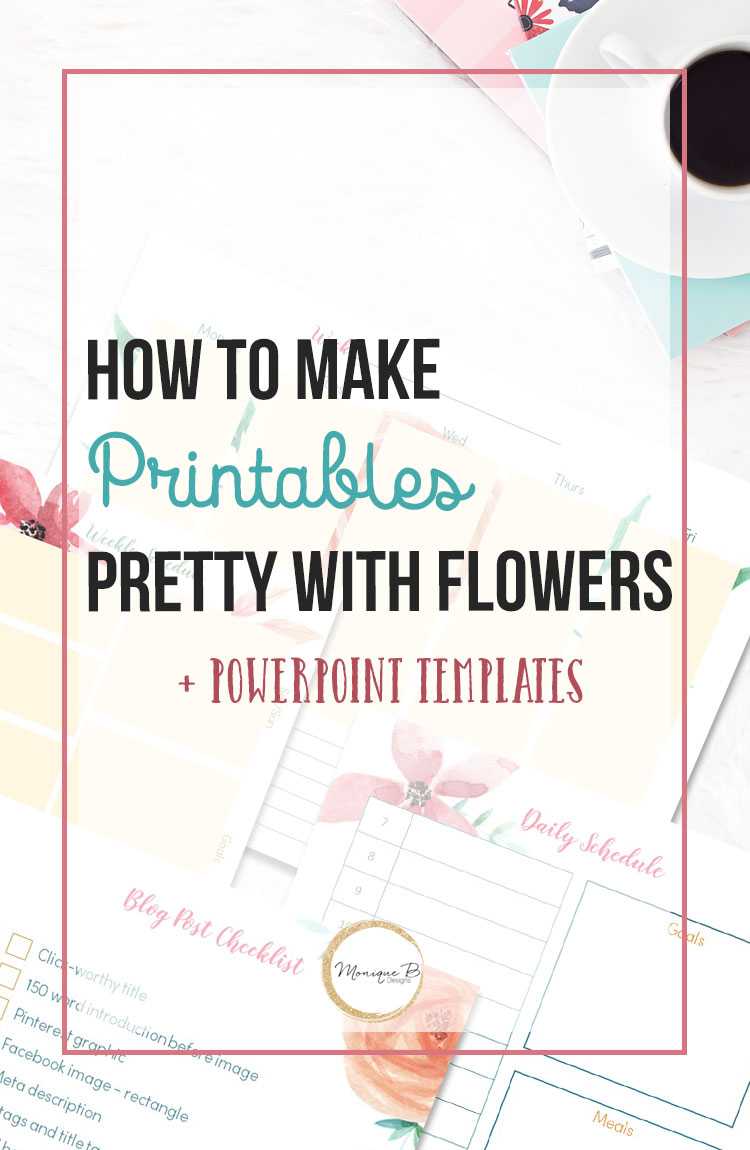 Gorgeous Floral Blog Planner And The Powerpoint Templates Inside Pretty Powerpoint Templates