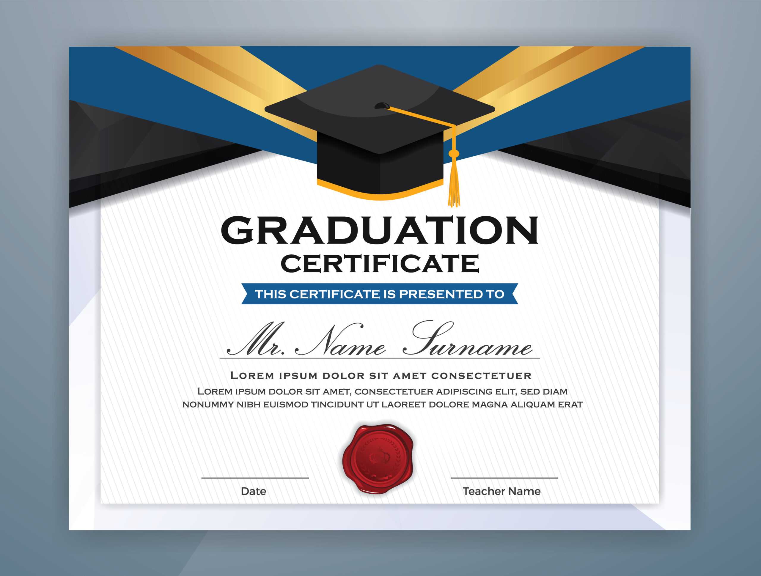 Graduation Certificate Free Vector Art – (4,530 Free Downloads) Pertaining To College Graduation Certificate Template