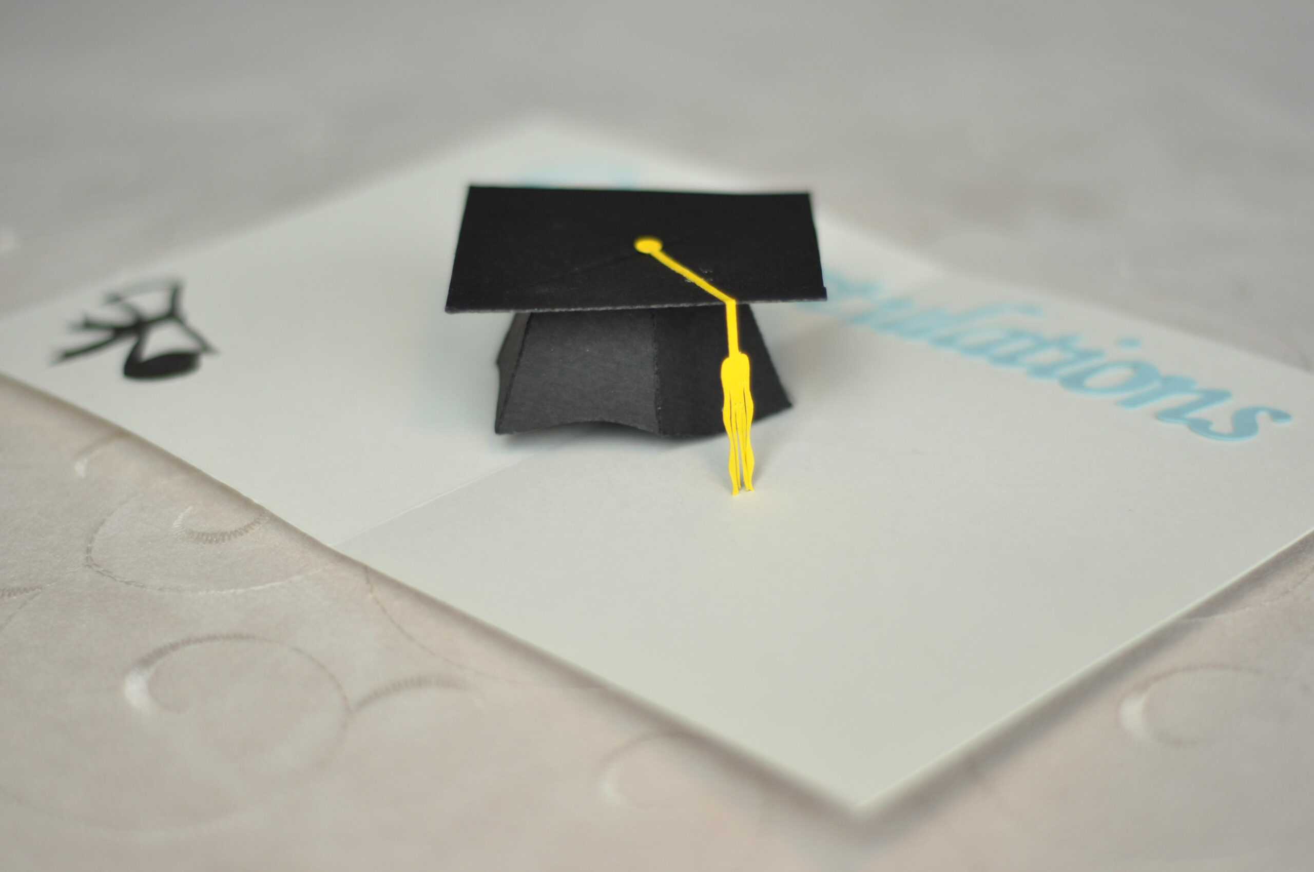 Graduation Pop Up Card: 3D Cap Tutorial - Creative Pop Up Cards For Graduation Pop Up Card Template