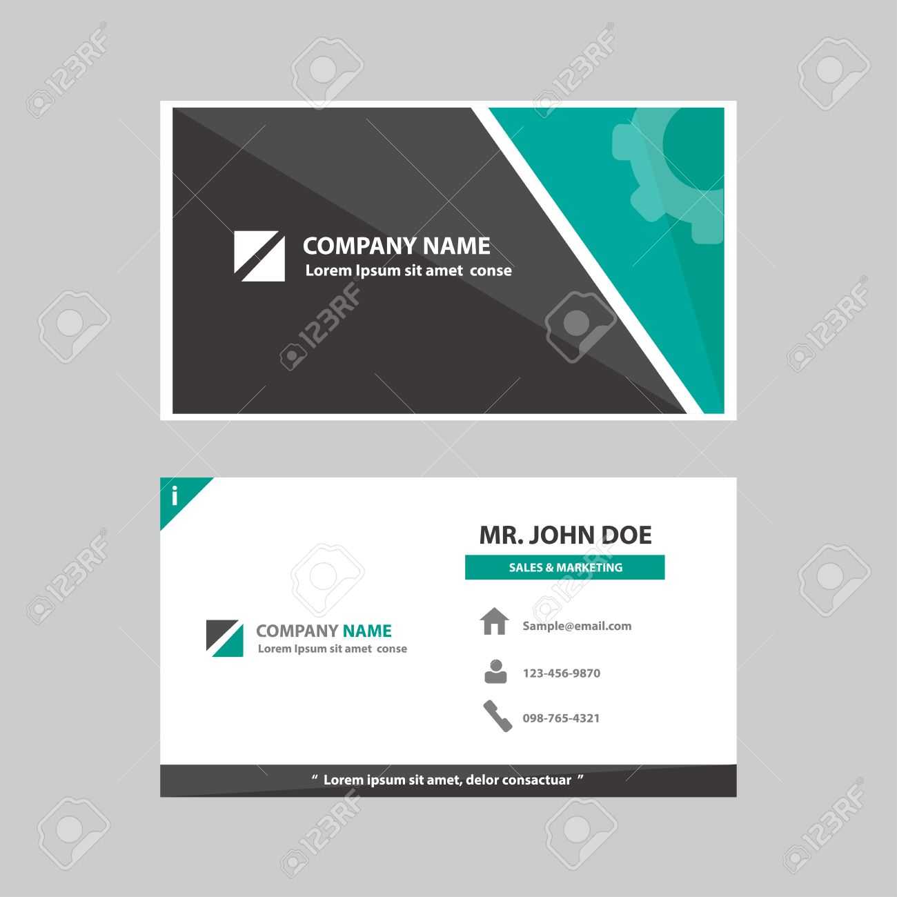 Green And Black Multipurpose Business Profile Card Template Flat Design For  Company Advertising Introduce Marketing Recruitment Within Advertising Card Template
