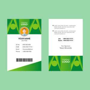 Green Id Card Template - Download Free Vectors, Clipart with Shield Id ...
