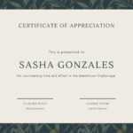 Green Olive Tree Leaves Volunteer Appreciation Certificate Throughout Volunteer Certificate Templates