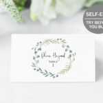 Greenery Wedding Place Card Template, Try Before You Buy, Wedding Seating  Table Number Cards, Printable Placecards, Escort Cards, Minimalist Regarding Table Number Cards Template
