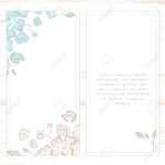 Greeting Card Template Floral Background. Design Stationery Set.. Intended For Greeting Card Layout Templates