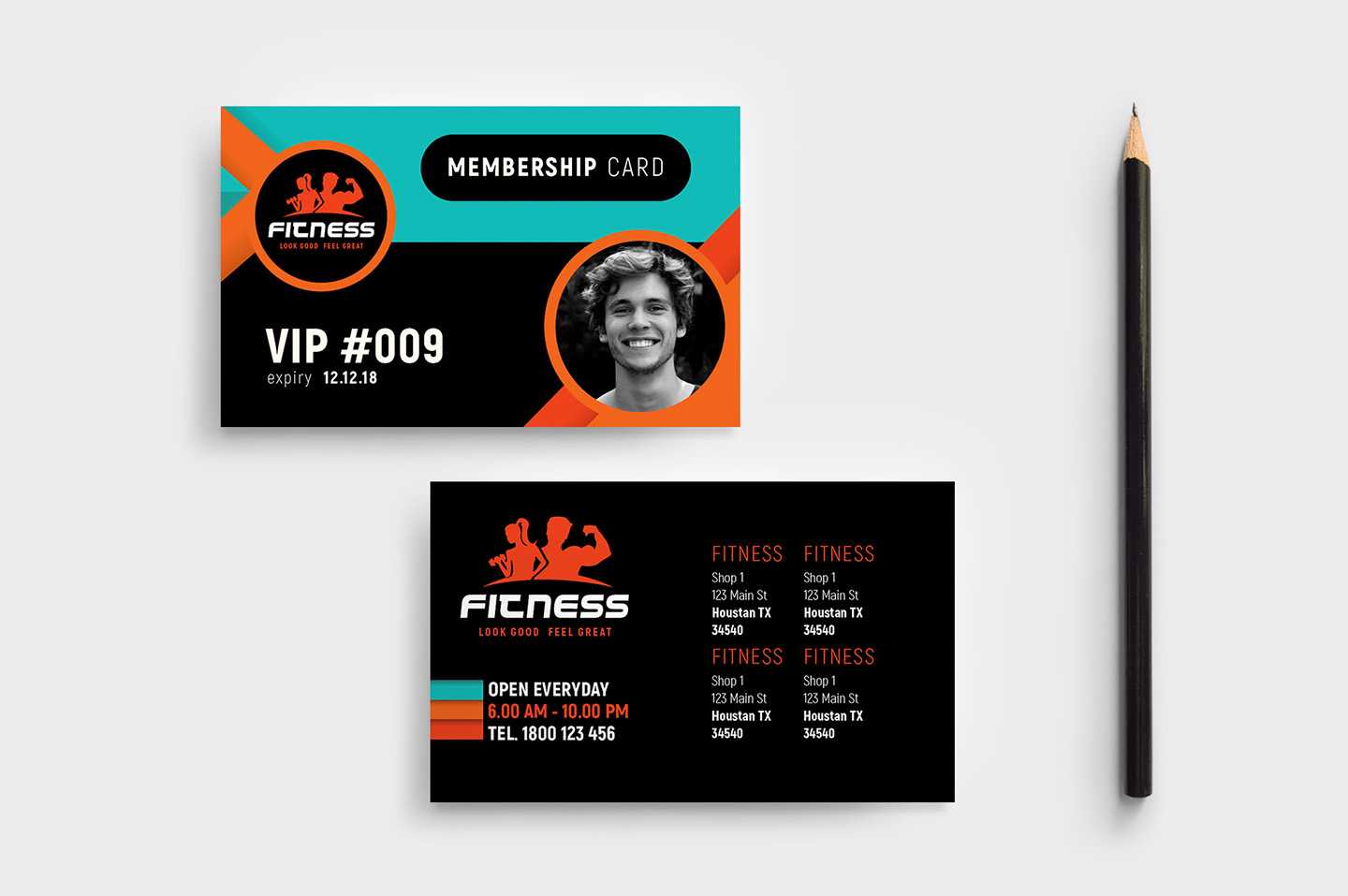 Gym / Fitness Membership Card Template In Psd, Ai & Vector With Gym Membership Card Template