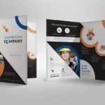 Half Fold Brochure Template For Construction Company In Half Page Brochure Template