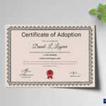 Happy Adoption Certificate Template With Adoption Certificate Template