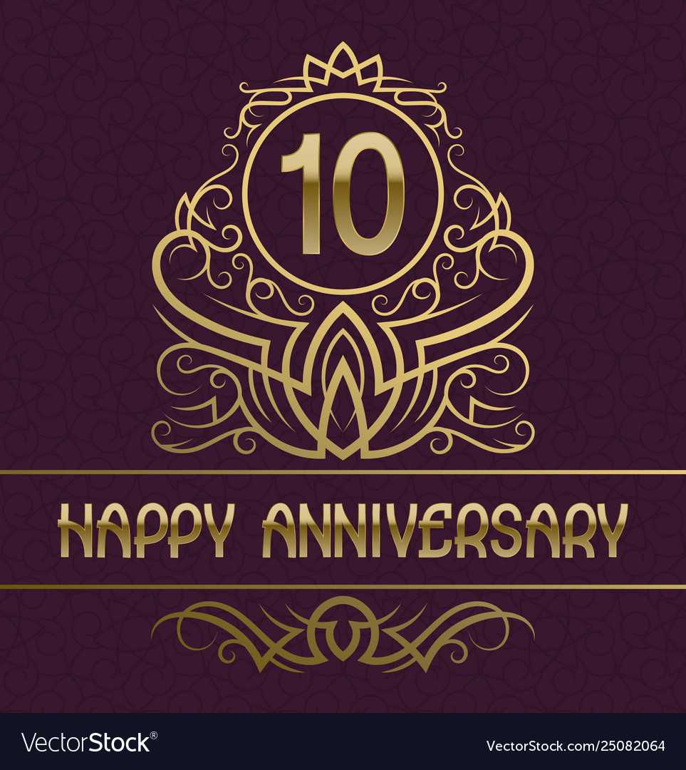Happy Anniversary Greeting Card Template For Ten With Regard To Template For Anniversary Card