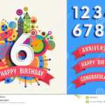 Happy Birthday Greeting Card Number Set Template Stock Pertaining To Greeting Card Template Powerpoint
