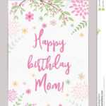Happy Birthday Mom! Greeting Card Stock Vector Throughout Mom Birthday Card Template