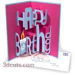 Happy Birthday Pop Up Whimsy Font — 3Dcuts For Happy Birthday Pop Up Card Free Template