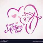 Happy Mothers Day Greeting Card Template Stylized Throughout Mom Birthday Card Template