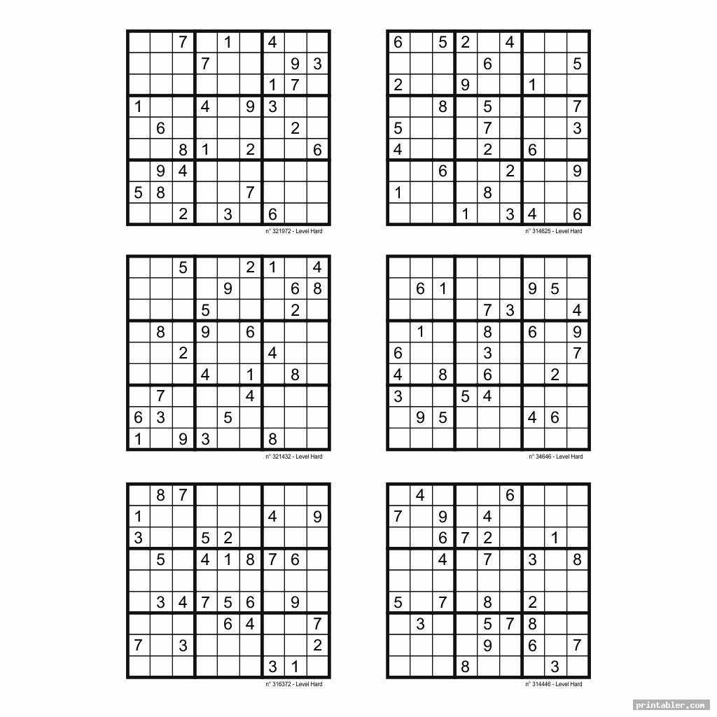 Hard Sudoku Printable 6 Per Page – Printabler Inside Place Card Template Free 6 Per Page